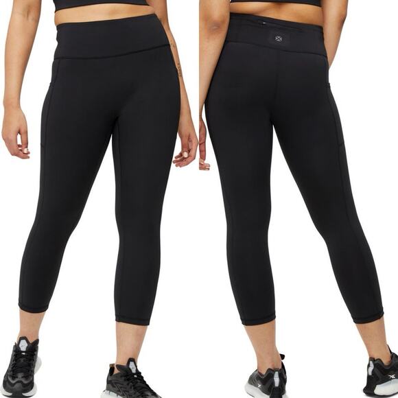 TomboyX High Waist Pocket 3/4 Legging Unisex Plus Size 6X Black - Picture 1 of 5